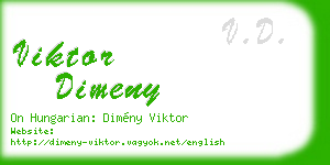 viktor dimeny business card